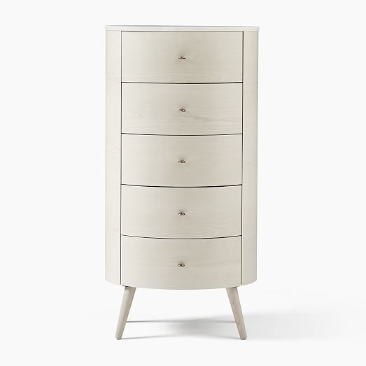 Penelope Narrow 5 Drawer Dresser, Dressers For Small Spaces