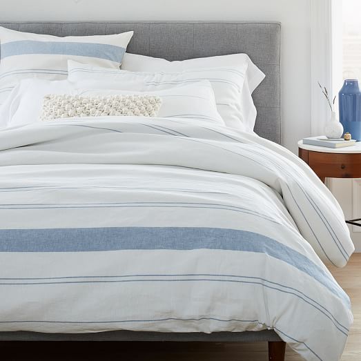 Hemp Cotton Serene Stripes Duvet Cover Shams