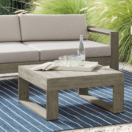 Portside Outdoor Square Coffee Table, Square Outdoor Coffee Table