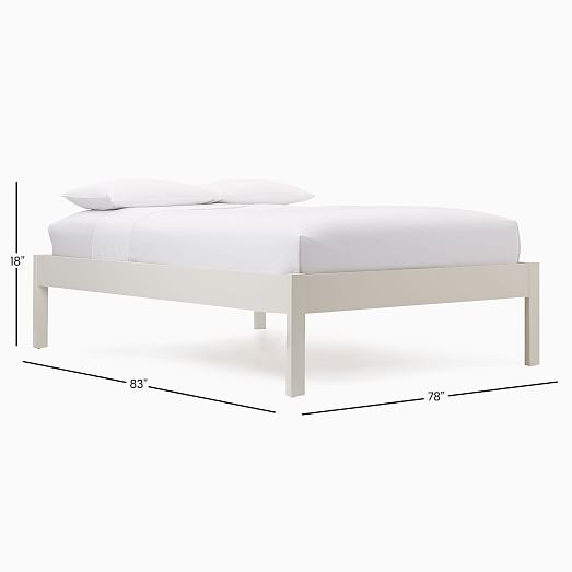 Simple Bed Frame Tall, West Elm White Bed Frame