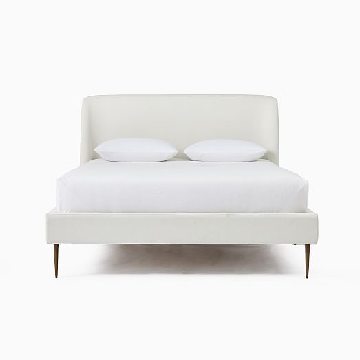 Lana Upholstered Bed, West Elm White Bed Frame