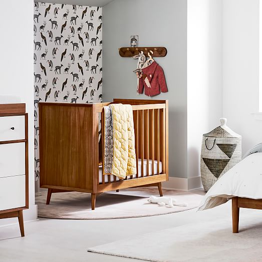West elm mid century mini crib on sale
