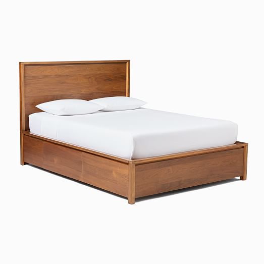 Ansel Side Storage Bed, Queen Platform Bed With Drawers On One Side