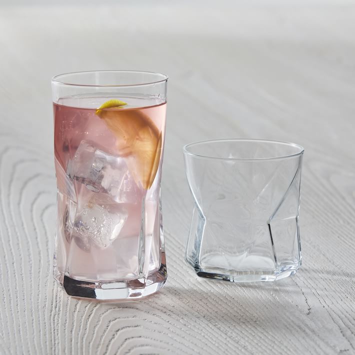 Cassiopea Glassware, Rocks, Set of 6, Clear - West Elm