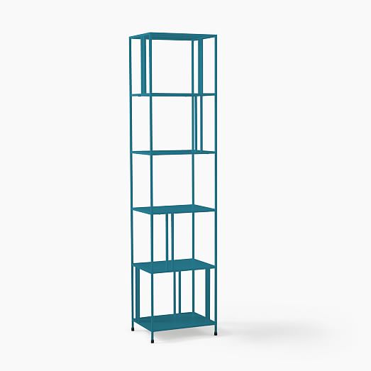 West Elm Profile Bookcase Deals 58, Tall Narrow Blue Bookcase