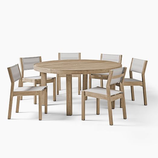 Portside Outdoor 60 Round Dining Table, How Many People Fit At A 60 Round Table