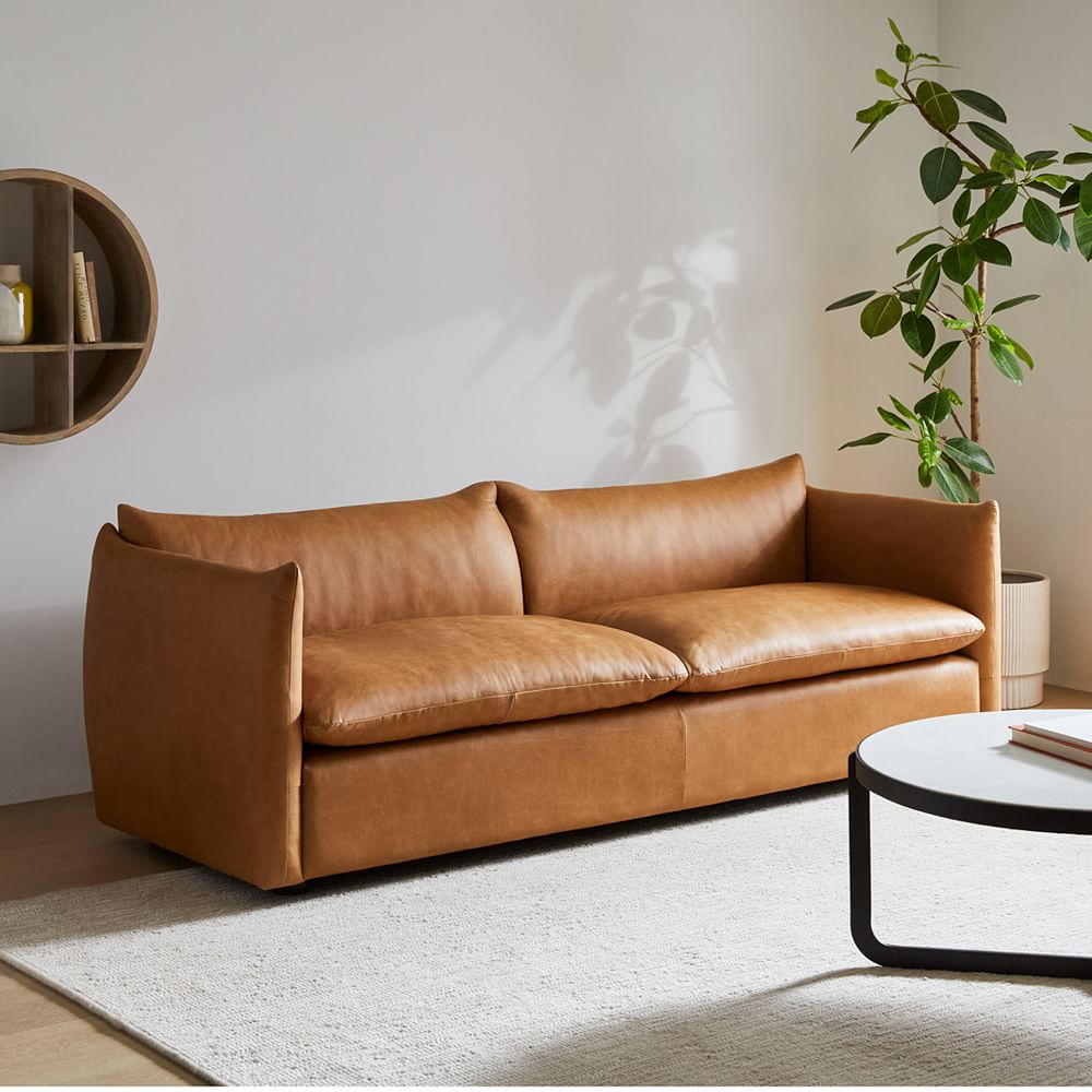 Harland Leather Sofa, West Elm Leather Couch
