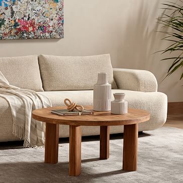 Reclaimed Teak Round Coffee Table | West Elm