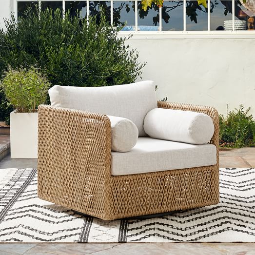 Coastal Outdoor Swivel Chair, Coastal Outdoor Furniture