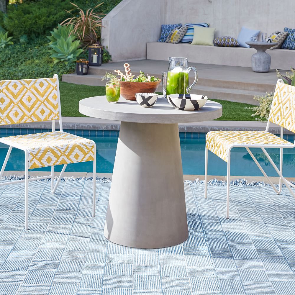 west elm concrete outdoor dining table