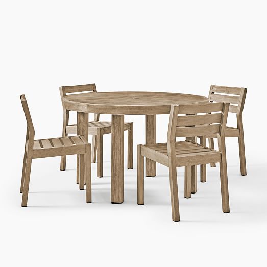 Portside Outdoor 48 Round Dining Table, 48 In Round Dining Table Set