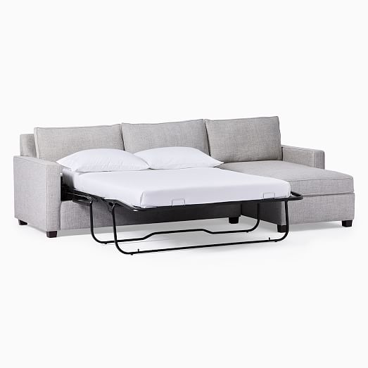 Henry 2 Piece Full Sleeper Sectional W, Sofa Bed Chaise Lounge With Storage