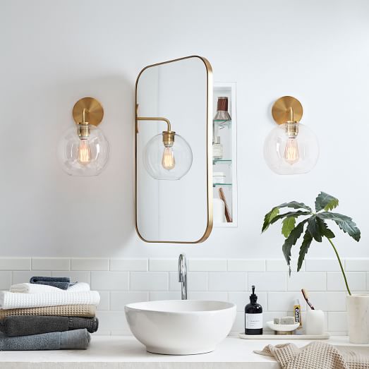 Seamless Medicine Cabinet, Bathroom Revolving Mirror With Storage Behind