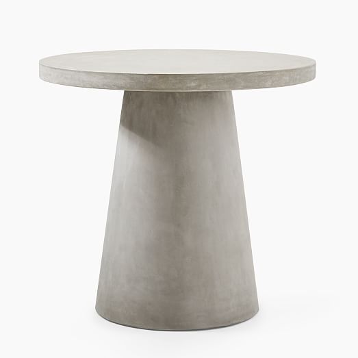 Concrete Outdoor Round Pedestal Dining, Round Pedestal Pub Table