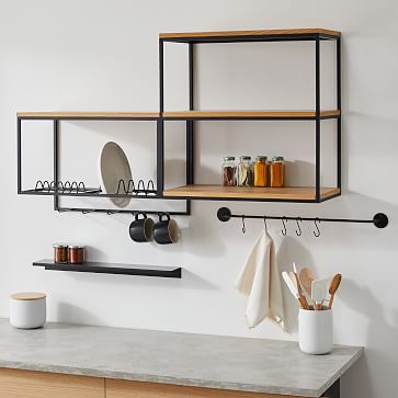 Streamline Dish Rack & Tiered Tall Shelf | West Elm