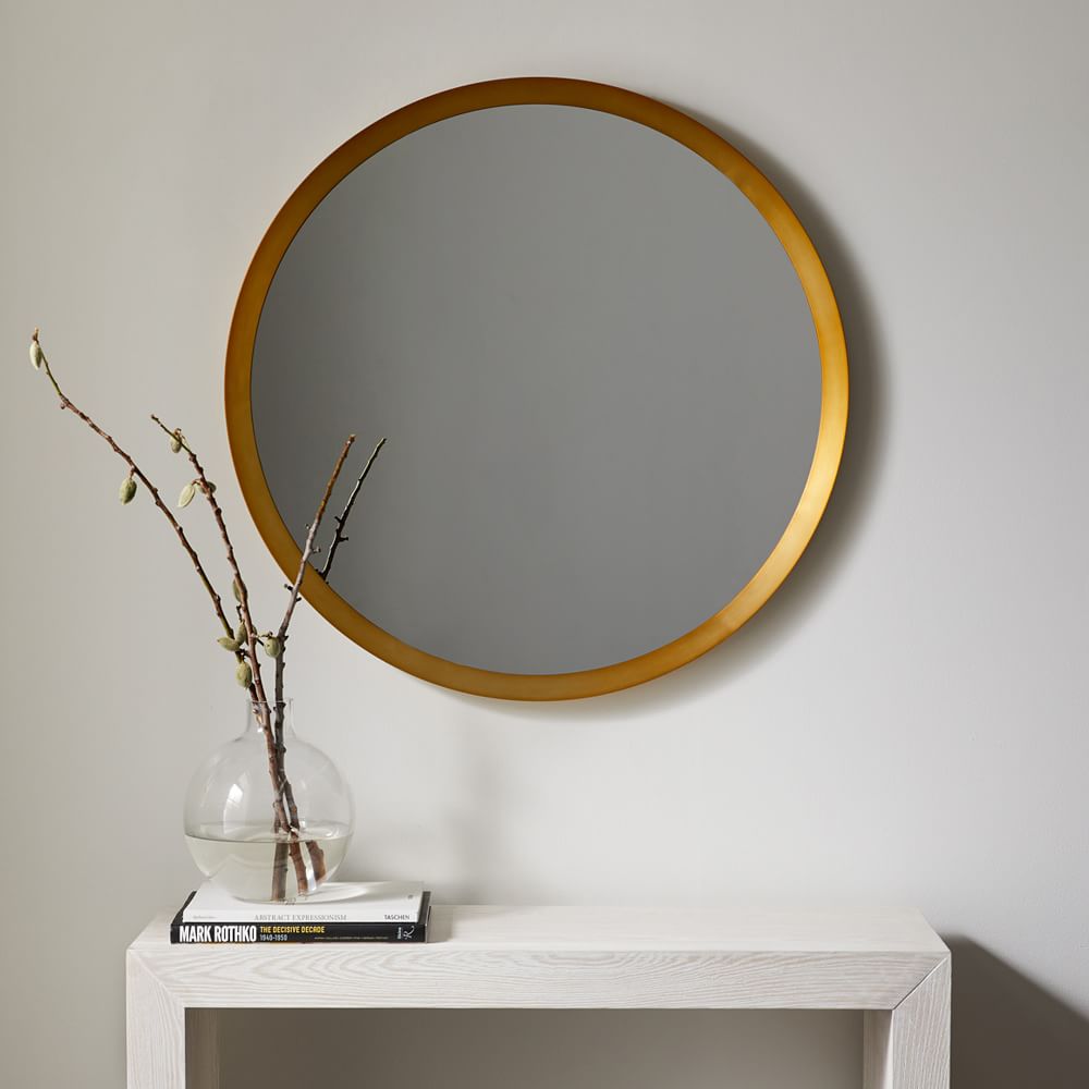 Thick Metal Wall Mirror Round West Elm
