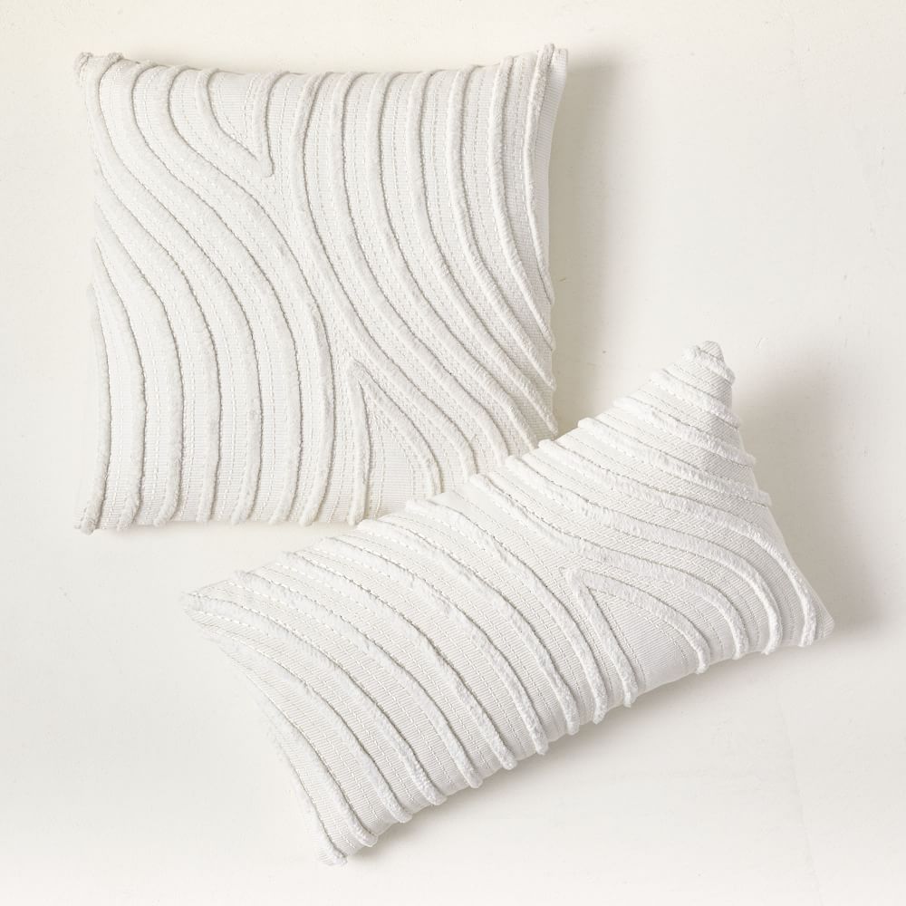 textured white pillow