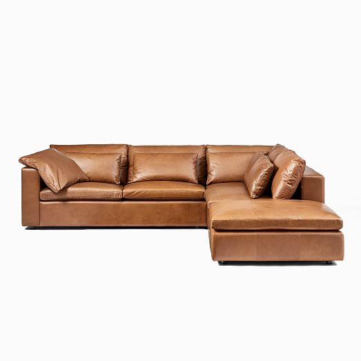 Harmony Modular Leather 4 Piece Sectional, Leather Modular Sofa Sectional