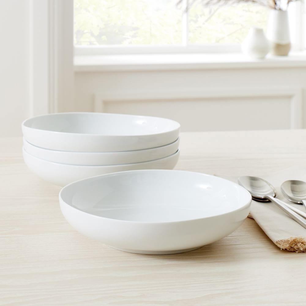 Organic Shaped Porcelain Low Bowls