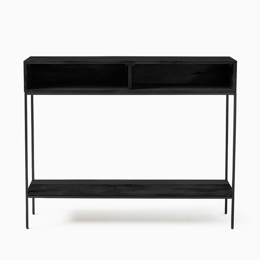 Industrial Storage Open Skinny Console, Raw Mango West Elm
