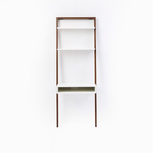 Ladder Shelf Wall Desk 28, Short Ladder Bookcase With Drawers