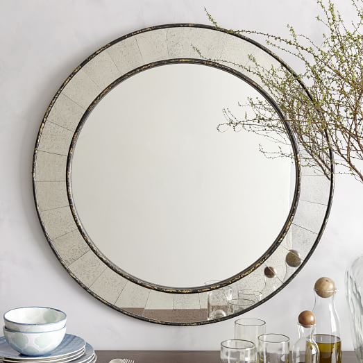 antique round mirror