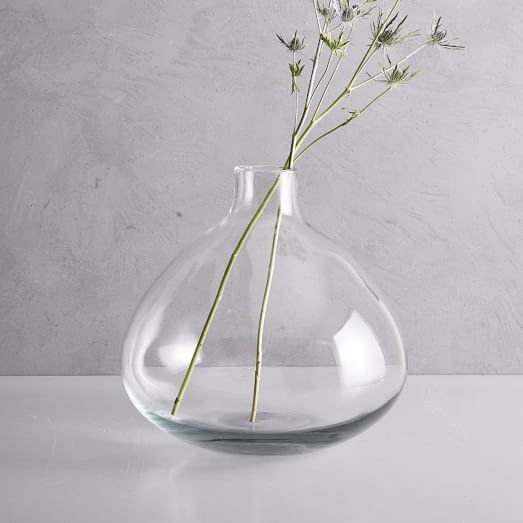 Oversized Glass Vase, Round Glass Vase Large
