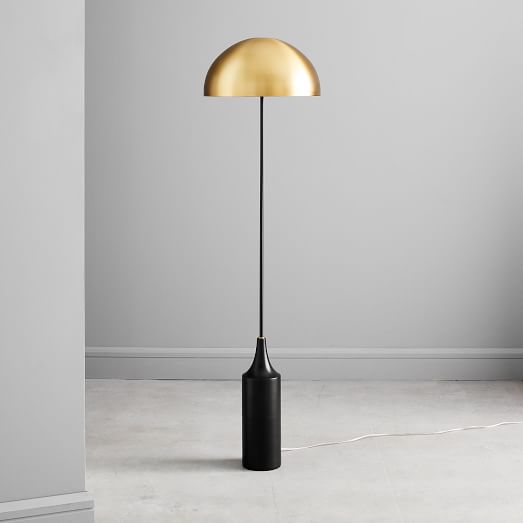 Hudson Steel Shade Floor Lamp, Long Shade Floor Lamp