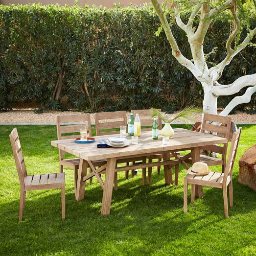 Jardine Outdoor Expandable Dining Set - West Elm Patio Furniture Set