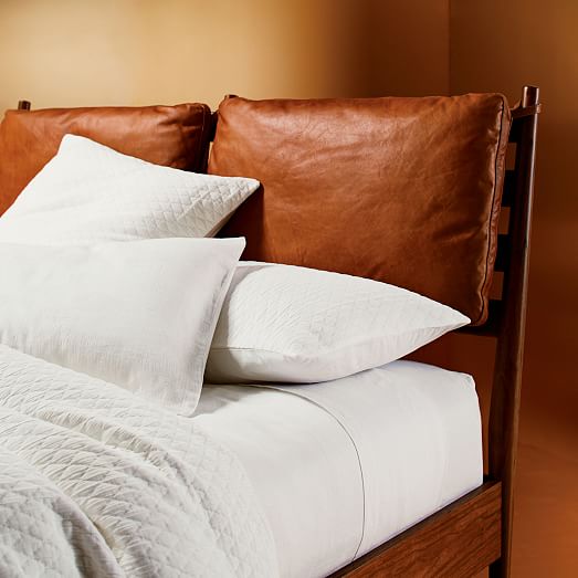 Arne Bed Leather Cushions, Leather Headboard Beds