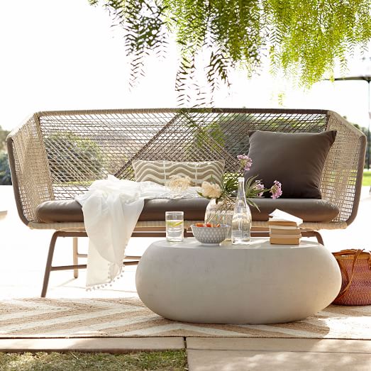 Huron Outdoor Sofa Gray Seal - West Elm Patio Furniture Set
