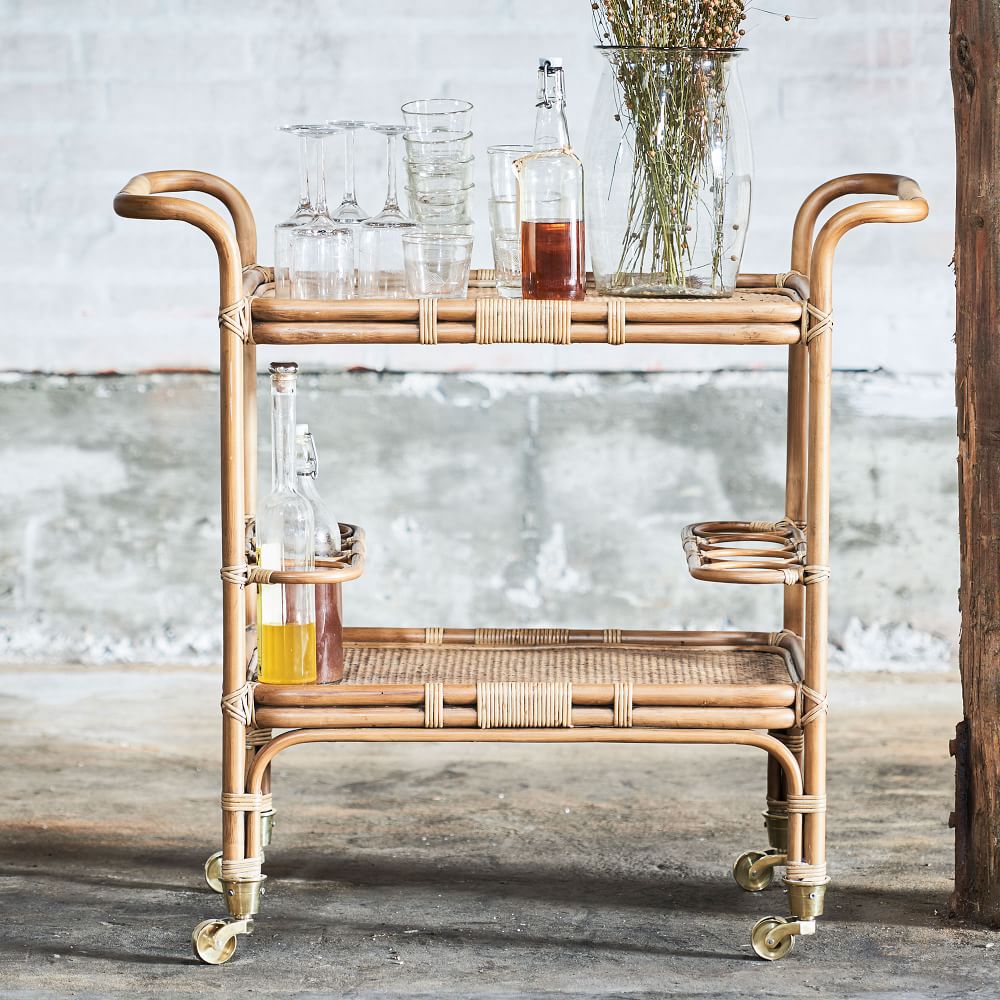 Rattan Bar Cart