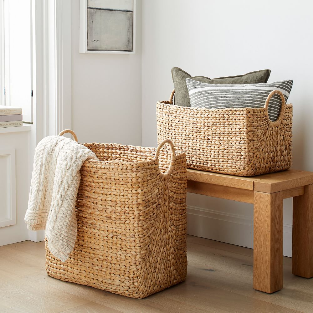 Curved Seagrass Baskets Collection Natural West Elm