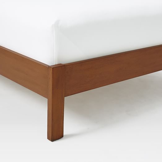 Simple Bed Frame In Stock Ready To Ship, West Elm Wood Bed Frame Queen
