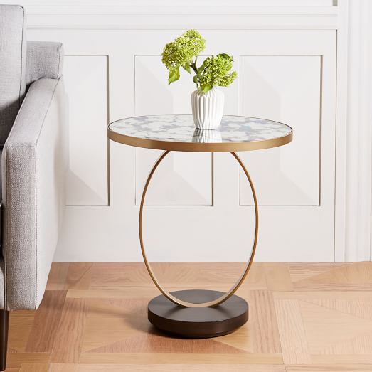 Roar Rabbit Canon Mirrored Side Table Roar Rabbit Canon Mirrored Side Table, Wood Mirrored Side Table