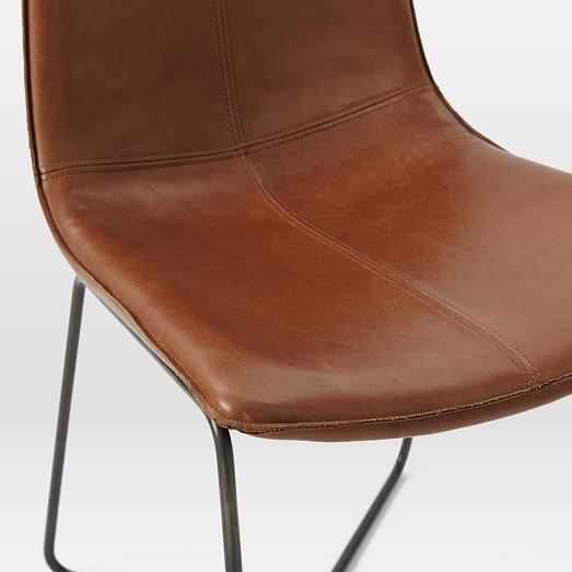 Slope Leather Dining Chair, Cognac Dining Chairs Canada
