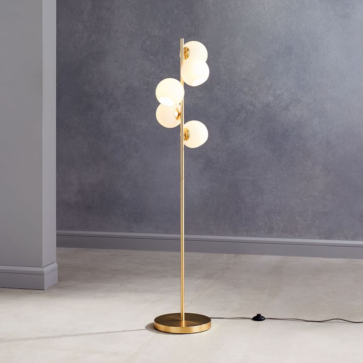 Staggered Glass 5-Light Floor Lamp