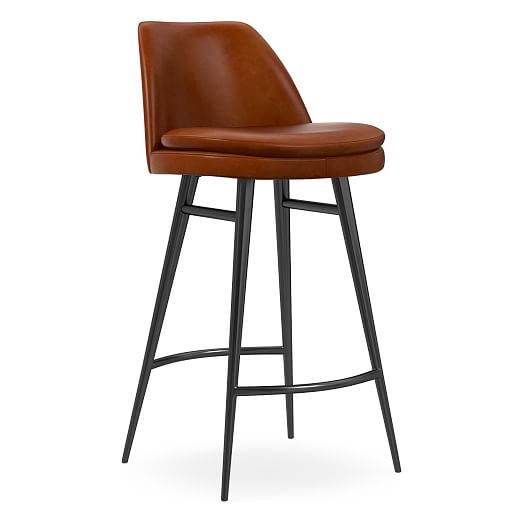 Finley Vegan Leather Counter Stool, West Elm Leather Bar Stools