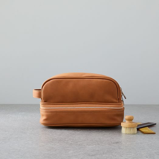 leather toiletry pouch