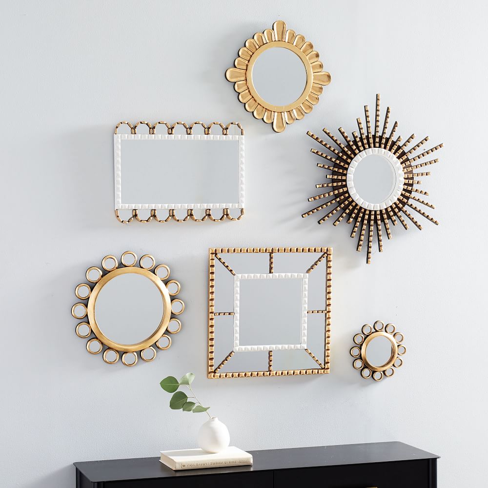 Peruvian Wall Mirrors White/Gold West Elm