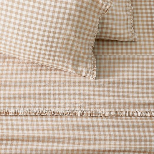red gingham pillowcases