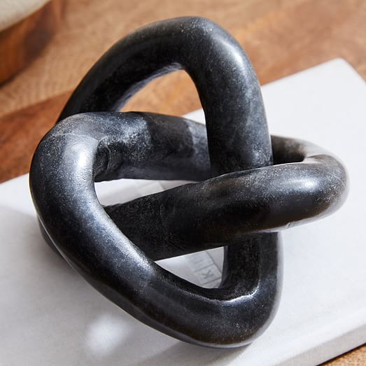 Black Marble Knot Decorative Object