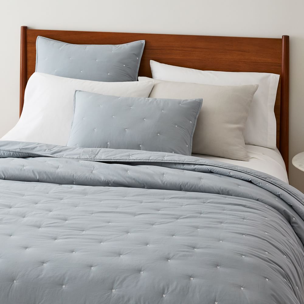 Washed Cotton Percale Quilt & Shams West Elm