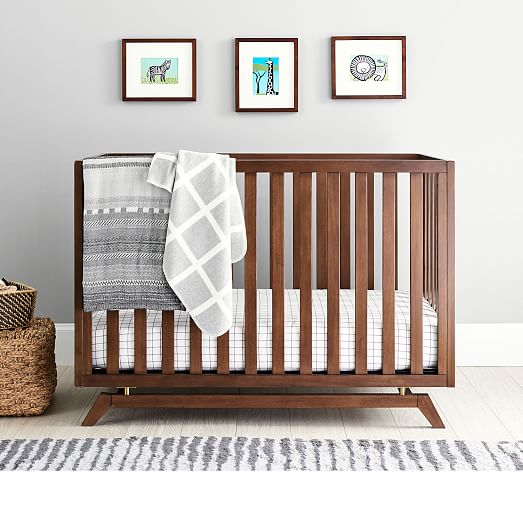 walnut crib