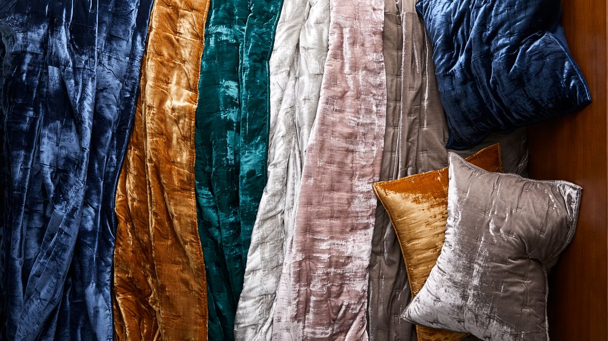 Fashion West Elm Lush Velvet Tack Stitch Quilt