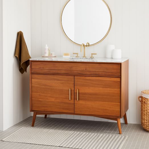 Mid Century Single Bathroom Vanity 49 Acorn - Mid Century Modern Bathroom Vanity Cabinets
