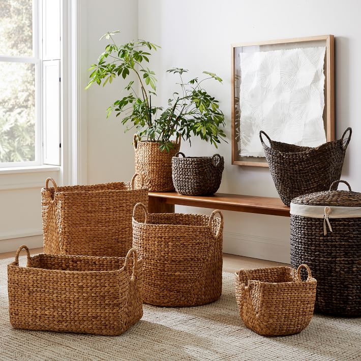 Curved Seagrass Baskets Collection