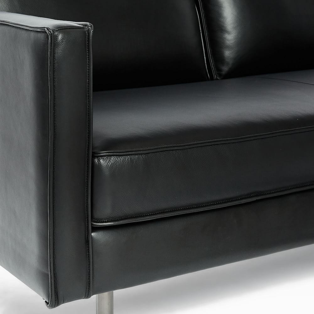 OPEN BOX Axel Leather Sofa 89", Saddle Leather, Nut West Elm