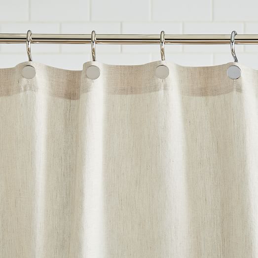 European Flax Linen Shower Curtain, Best Linen Shower Curtain
