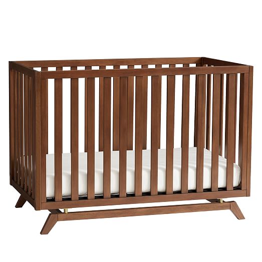 walnut baby cradle